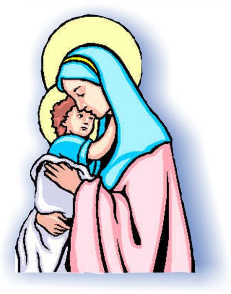 mary and jesus clip art.